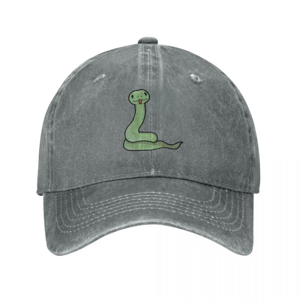 Cute and Happy Green Snake Cowboy Hat sun hat Golf Cap Sports Caps Outdoor All Seasons Travel Adjustable Fashion Beach Hat