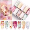 10 Pieces/Set PVC Women Manicure Sticker Stylish Colorful DIY Trimmable Decorative Adhesive Pedicure Decal Ornament
