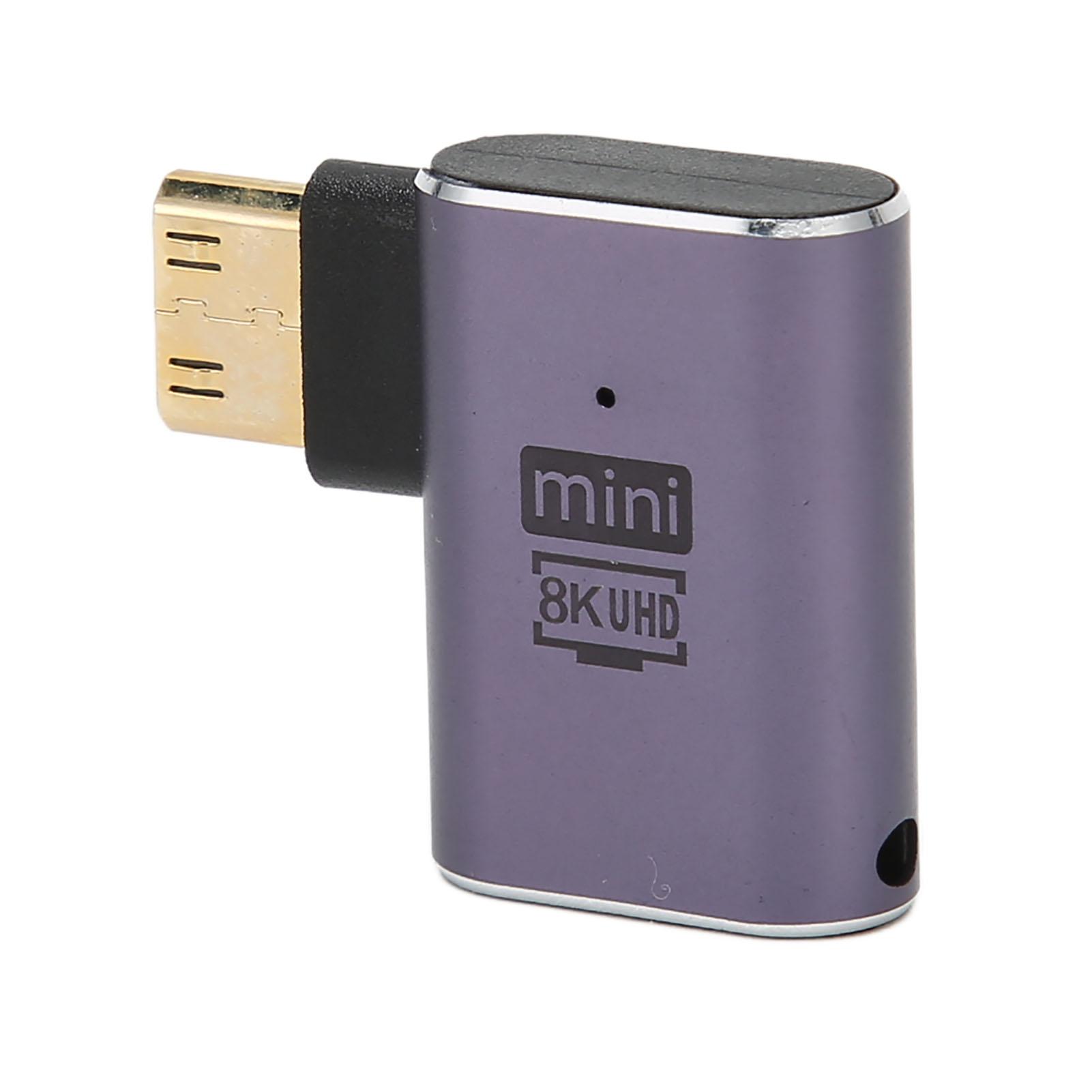 

Мини HD к HD Адаптер Прямоугольный 8K 60Гц 48Гбит/с Светодиодный индикатор Мини HD к HD Конвертер для ноутбука