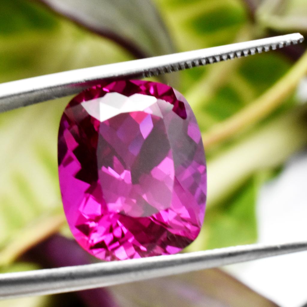 Natural Purple Sapphire Loose Gemstone Cushion 16.30 Ct Heated September Birthday Birthstone