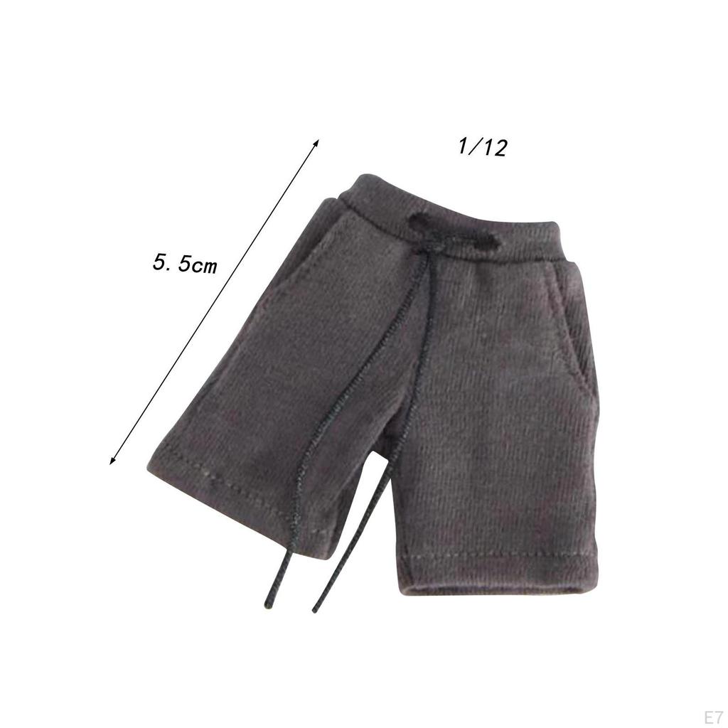 1/12 Male Workout Shorts Miniature Soldier Costume Stylish Cosplay Outfit for 6'' Dolls
