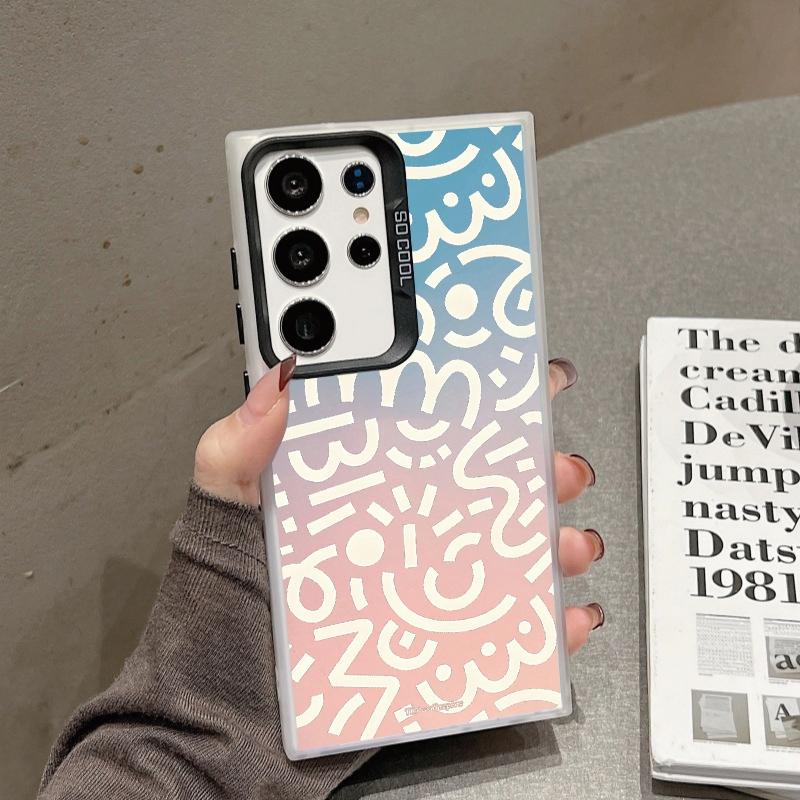 Capa de grafite fashion para iPhone 16 Samsung A55 A35 M35 S24 Xiaomi Redmi Note 13Pro 14C A3 Huawei Honor 200 Capa anti-arranhões à prova de choque para telefone