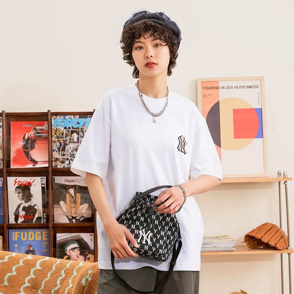 New MLB New York Yankees T Shirts Unisex White 3ATSM0233-50WHS