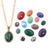 10pcs Synthetic Turquoise Cabochon Beads Oval Flat Back Cabochon Loose Beads For DIY Jewelry Making Pendants Ring Accessories