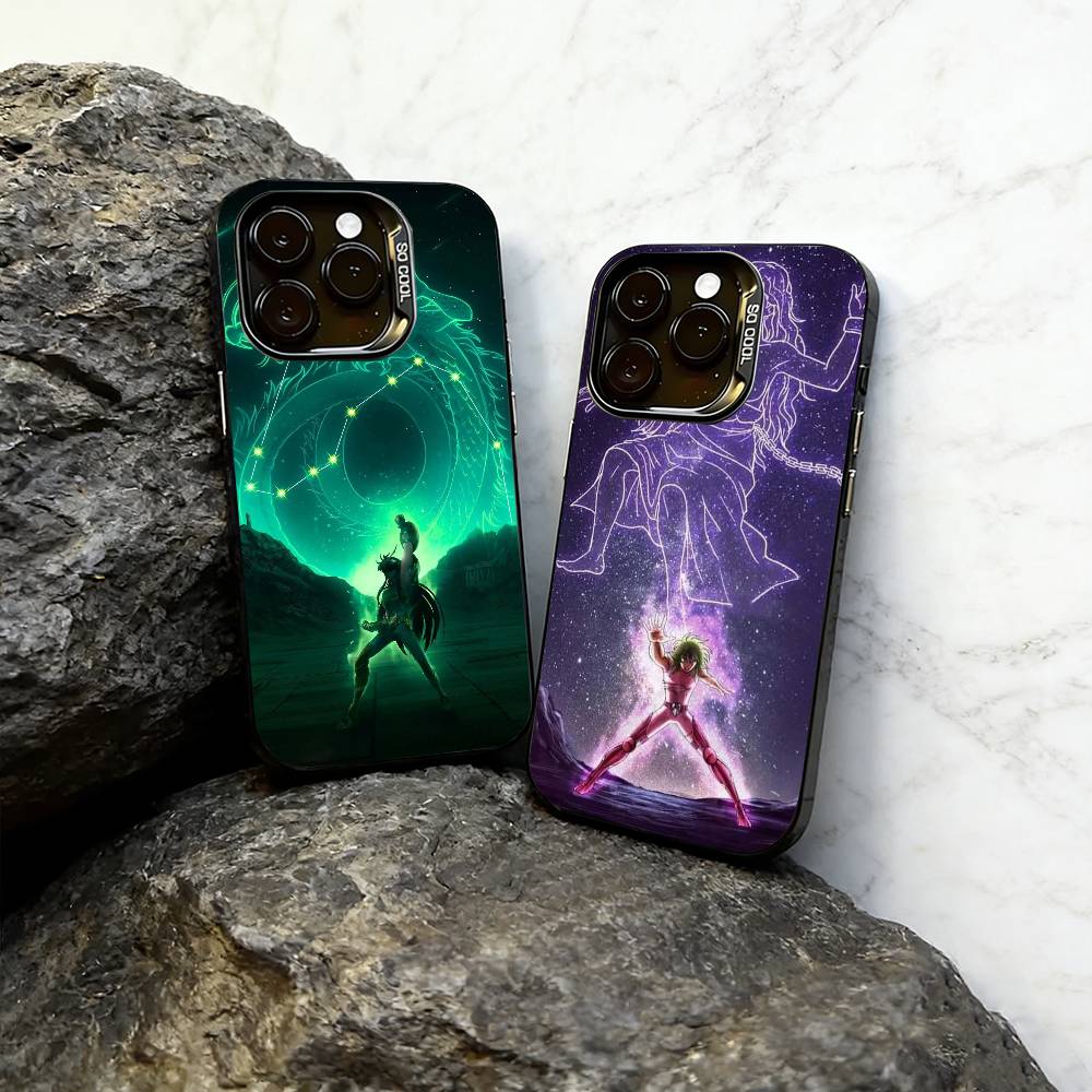 Saint Seiya Phone Case For iPhone 17,16,15,14,13,12,11 Plus,Pro Max,XS,Colorful Silver Phone case Funda Cover