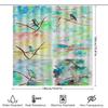 Watercolor Birds Shower Curtain Hummingbird Decor for Bathroom 3D Printed Fabric Waterproof Bath Mat Cover Available In Various