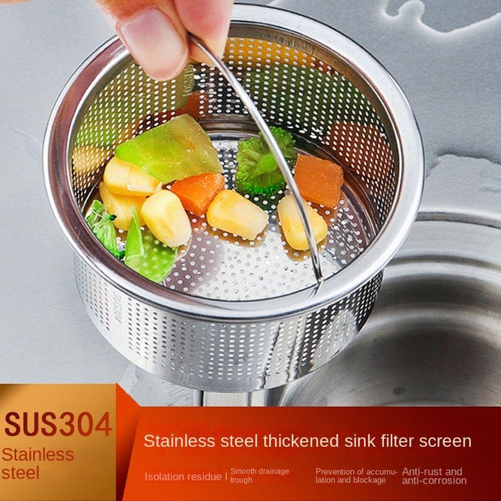 No Clogging Sink Drain Colander Stainless Drain Filter Practical Sinks Organizer  Kitchen Gadgets