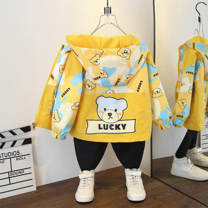 Kinder Dünne Cartoon Jacke 2025 Frühling Lässige Kapuzenjacke für Jungen