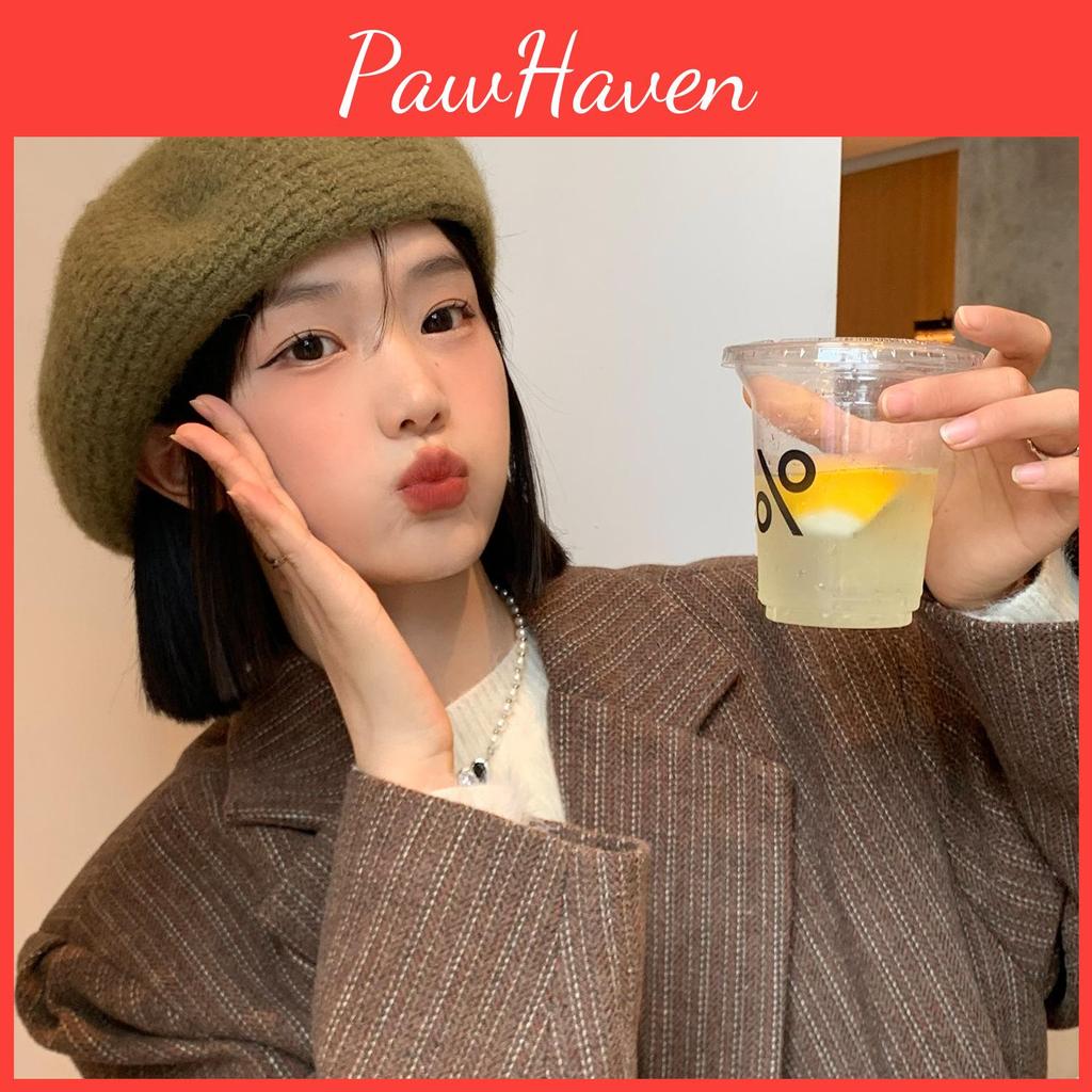 Comfortable Warm Beret For Women Fashionable Cotton Hat In Black Blue More And