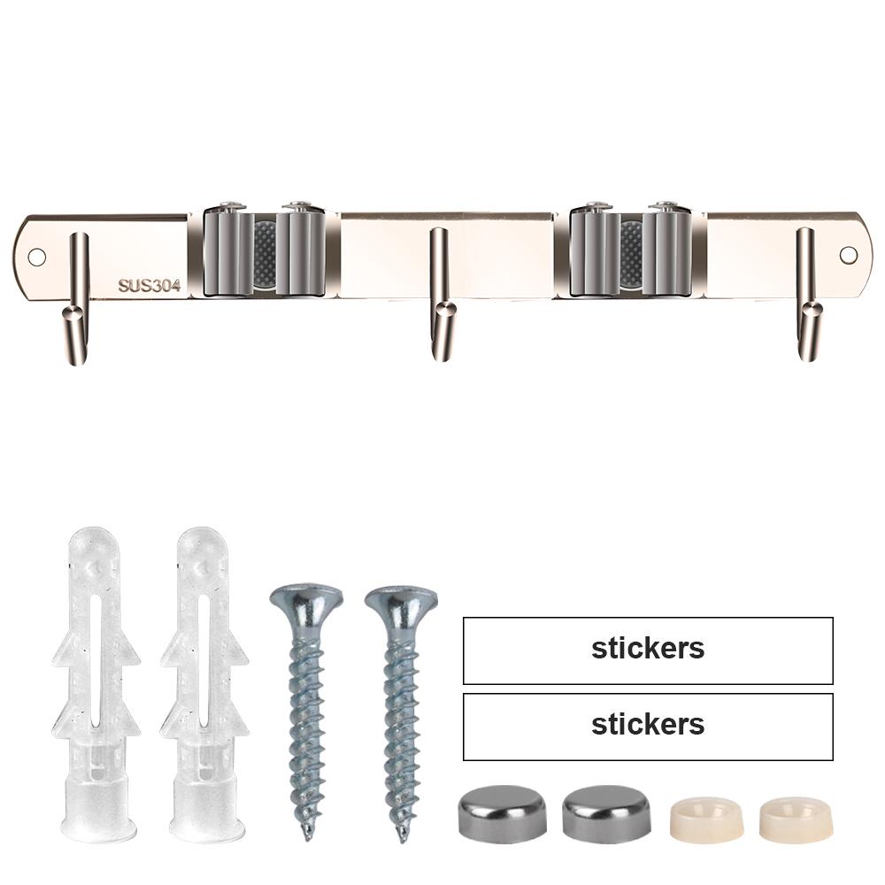 

Крючок для хранения полотенец Многофункциональный органайзер для швабры Настенный держатель из нержавеющей стали для кухни и ванной комнаты Аксессуары для организации одежды Держатель для крючка для метлы B