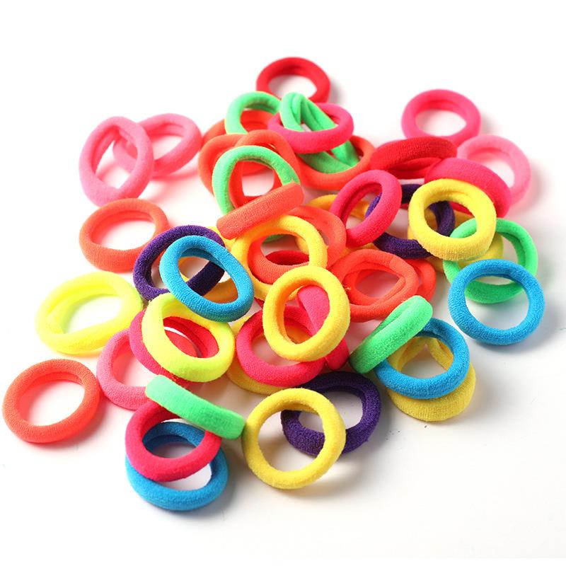 11PCS/Bag Simple Solid Color Hair Ties For Kids Elastic Hair Bands Hair Accessories Women Scrunchies Headwear Ponytail Holder