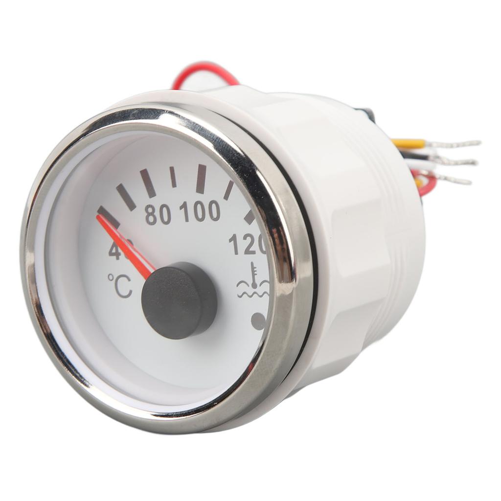 52MM Water Temperature Gauge 40 To 120 Degrees C  9 To 32V Pointer Water Temperature Meter with Backlight For RVs Yachts Fishing Boats