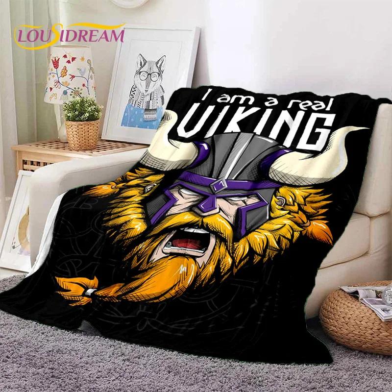 Nordic Viking Odin Valhalla Valknut Soft Blankets,Keep Warm Throw Blanket Comfortable Blanket for Picnic Beds Sofa Home Bedroom
