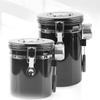 Coffee Beans Canister with Exhaust Valve Stainless Steel Storage Sealing Container with Spoon