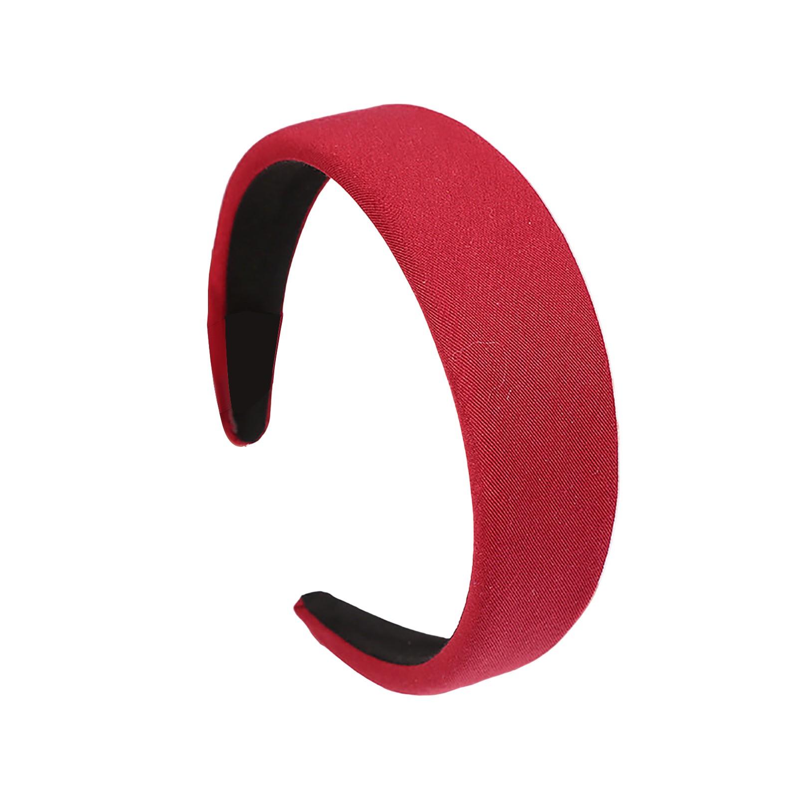 

Модная повязка на голову из молочного шелка, мягкая и удобная широкая повязка на голову, модный и универсальный головной убор One Size винный