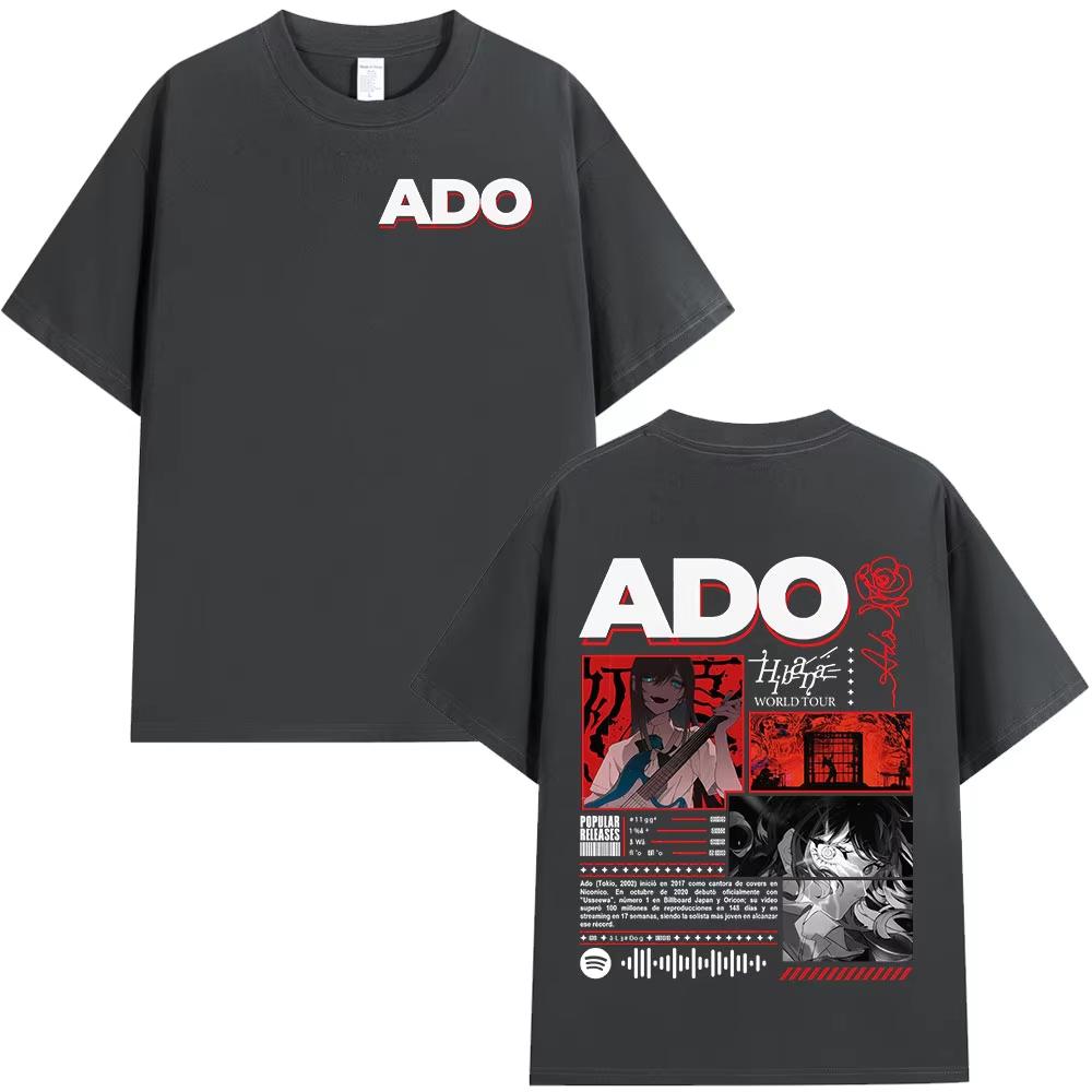 Ado 2025 World Tour Hibana T Shirts Men's Women Clothing Fashion Harajuku T-shirts Cotton Casual Oversized Short Sleeve T-shirts
