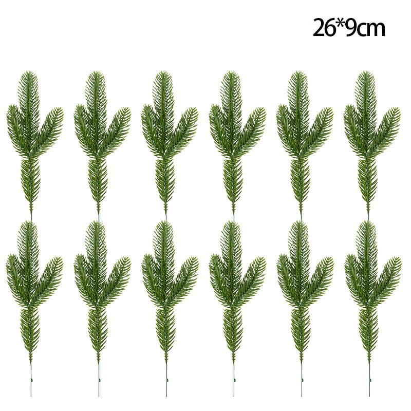 

10/20 шт. Рождественские сосновые ветки Рождественское украшение Искусственное поддельное растение Сосновые иголки Венок DIY Рождественская елка Домашний декор Новый год 10pcs