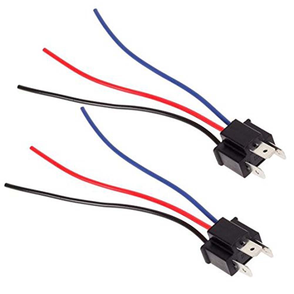 

2Pcs H4 Male Head Extension Connector Plug Socket with Wire Harness Heavy Duty Adapter