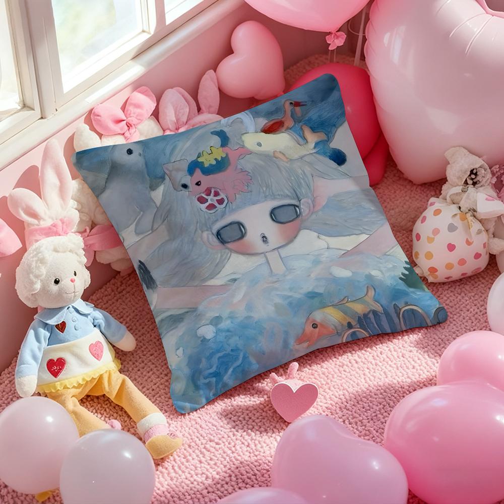 Арт Ая Такано Наволочка с принтом, наволочка для диванной подушки в гостиную и декор для спальни 12x12Inch