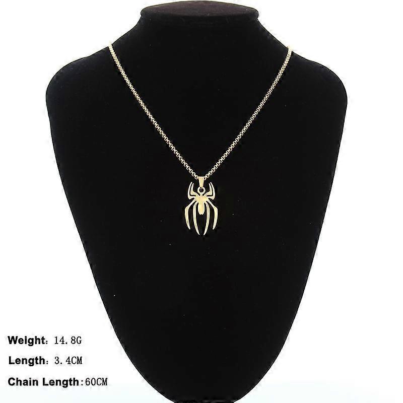HN004:Hip-Hop Style Classic Spider Necklace For Women And Men Gold