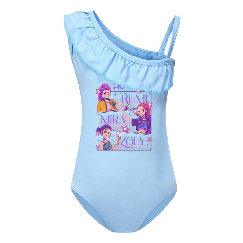 5021 Kids Girls Rumi Mira Zoey Print Swimsuit Swimming One-piece Bodysuit Swimwear