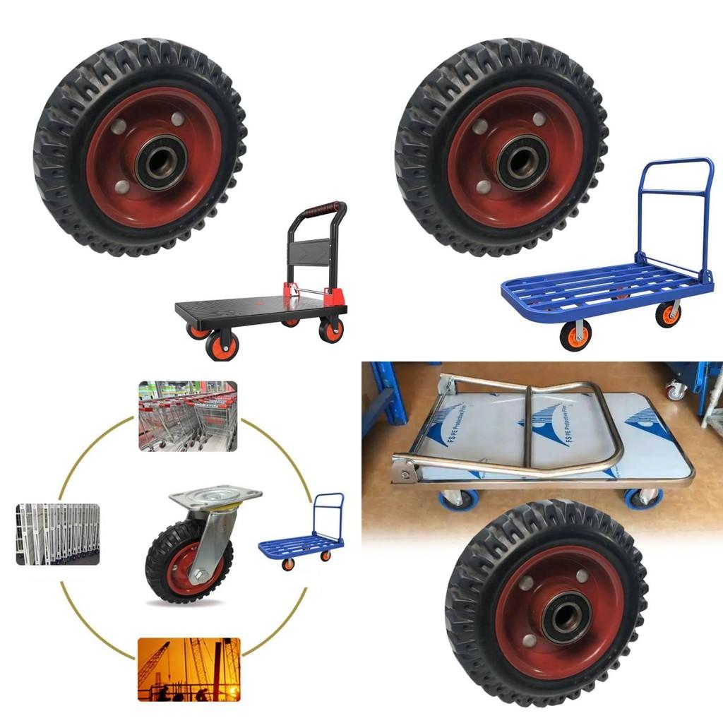 Wind Fire 10inch Flat Tread Rubber Casters With High Load Capacity For Industrial Trolleys