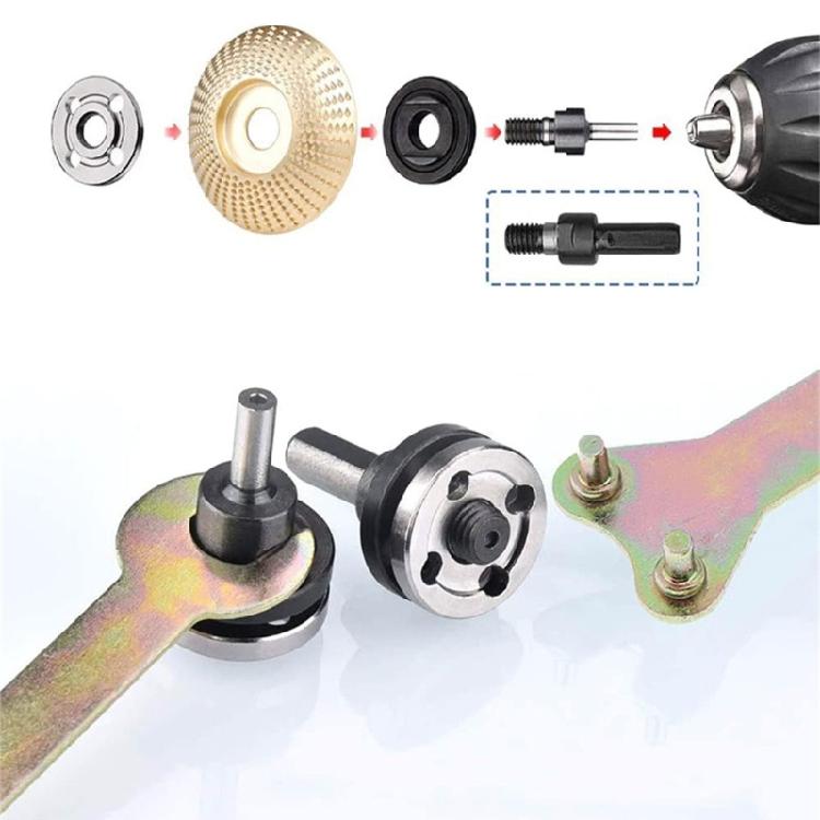 10Pcs Angled Grinder Adapter For Electric Power Drill Converters Attachment Nut Part Rod Disc Wheel Mandrel