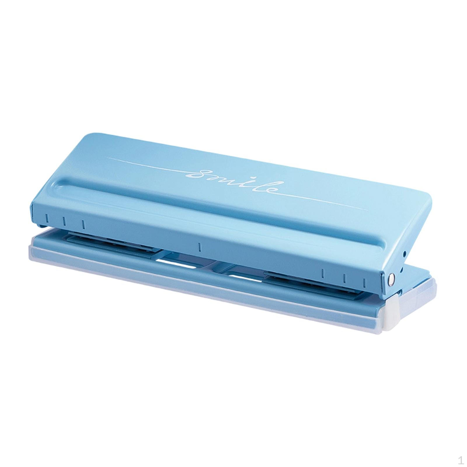 

6-Hole Hole Punch, Versatile Accessory for Creating Notebooks, Diaries, Personal Binders And DIY синий