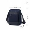 Saszetka męska granatowa wodoodporna torba na ramię miejska biznesowa elegancka funkcjonalna 2,7 l arctic hunter k00689blue