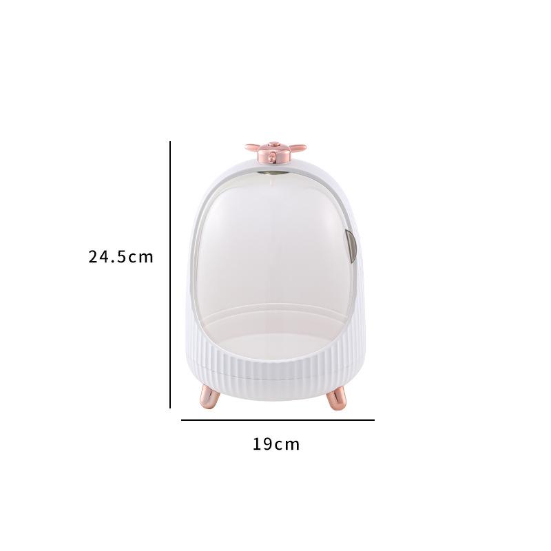 Round Acrylic Cosmetic Organizer Makeup Brush Holder Lipstick Mask Storage Rack for Skincare Vanity Desktop