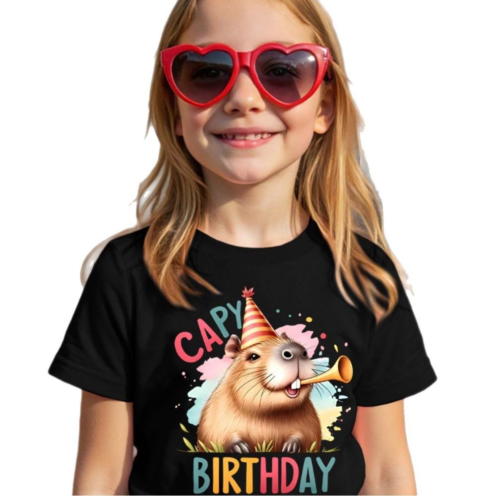 Kids  Kabibaka Print T-Shirt, Loose Fit Pullover 100