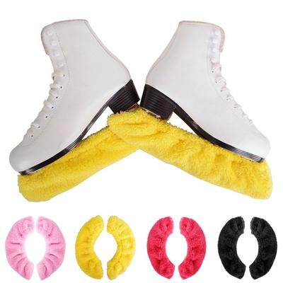 1Pair Unisex Figure Skating Shoes Cover Elastic Velvet Anti-rust Dustproof Spats