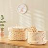 Pack of 2 Sturdy Cotton Rope Storage Baskets With Lid for Organizing Rope Keys and Toy In Elegant Color Designs