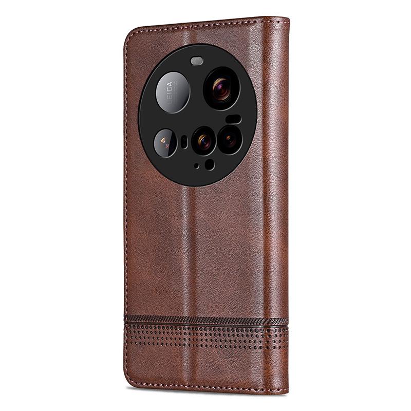 Suitable for 14 Xiaomi 15pro Phone Case with Magnetic Cow Pattern. 13xiaomi12 Full Package Shockproof 11T/10 Leather Case