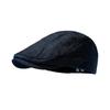 25 Early autumn new cotton and linen striped forward hat women's big head circumference shows the face of the small beret tide