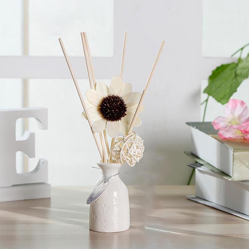 1PC Sunflower Diffusion Aromatherapy Perfume Ornament Home Ceramic Decoration Fragrance Gift Aroma Stick