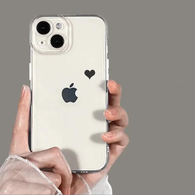 

Простой чехол Love Heart для пары iPhone 16 15 13 11 12 Pro Max Mini 7 8 14 Plus SE черный прозрачный чехол для влюбленных For iPhone 7 8 or SE остановить