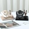 Fashion PU Leather Combination Set Jewelry Rack Pendant Necklace Earrings Ring Display Storage Stand Counter Showcase Props