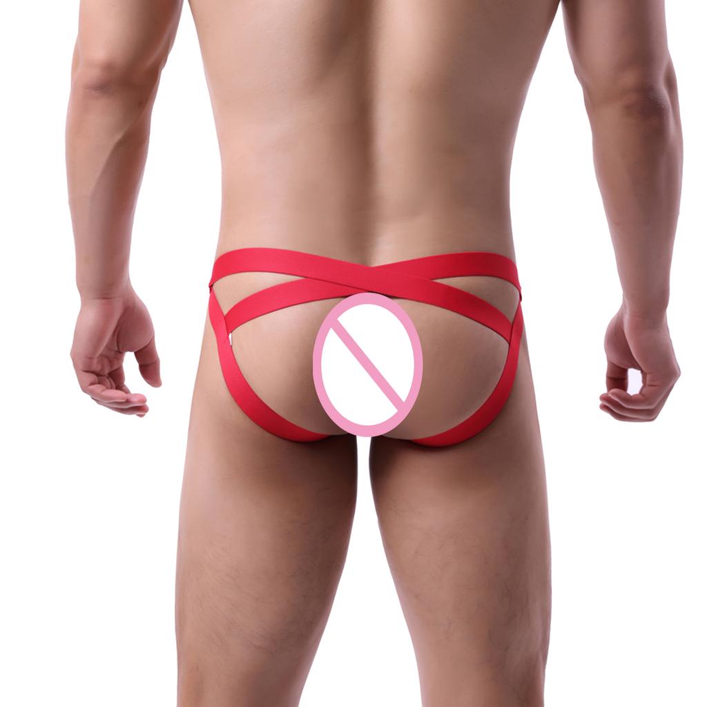 BDSM G-String T-Back Jockstrap Men Fashion Transparent Panties Sexy Fishnet Hip-Baring Thong Low Rise Mesh See-Through LingerieGood product