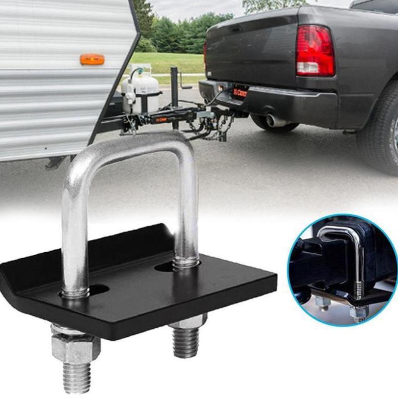 Universal Anti Rattle Hitch Bracket Adjustable Steel Clamp Trailer Hitch Tightener for Tow Hook Accessories