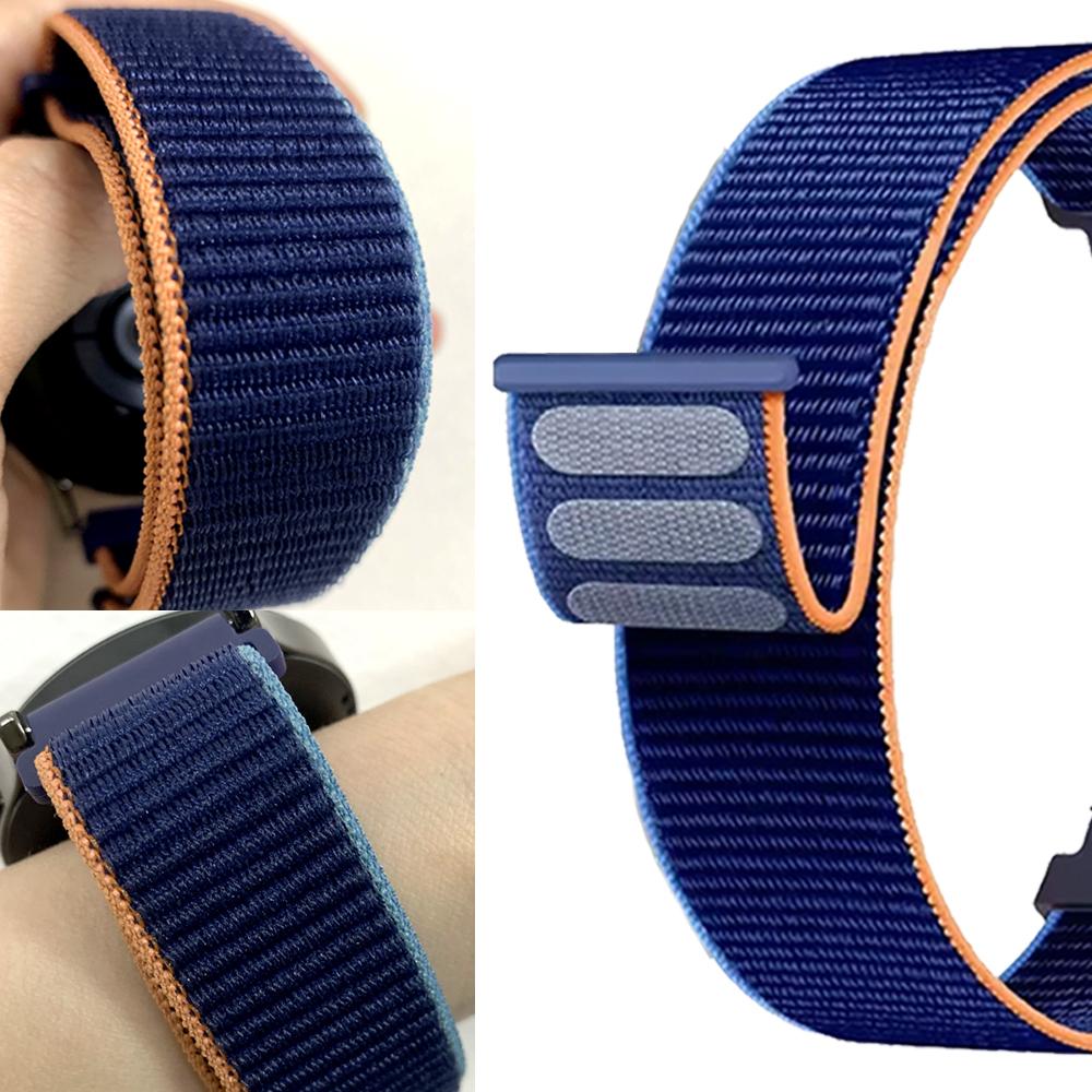 22mm 20mm Nylon Watchband For Huami Amazfit Active 3/2/Max BALANCE 2 BIP 6/GTR/GTS 4 Woven Loop Bracelet Sports Breathable Strap