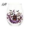 Fall Harvest Party Supplies Halloween Theme Glass Tumbler Ghost Black Cat Skull Pumpkin Hand Painted Cups Cup Spooky Lead-free Glassware for Party