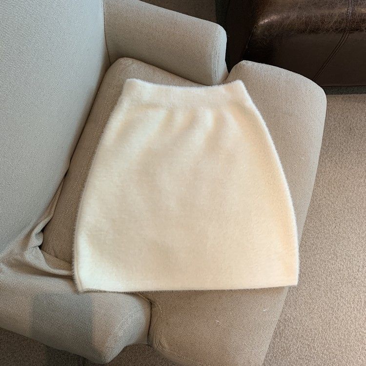 

Эластичная талия тонкая женская короткая юбка сексуальная элегантная универсальная базовая мини-юбка зимняя милая повседневная трикотажная юбка из искусственного меха норки S абрикосовый