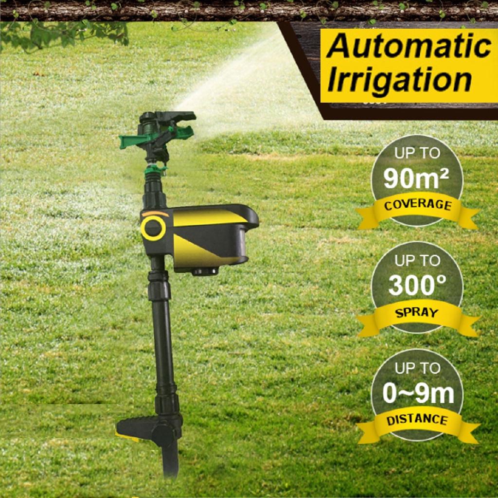 Garden Sprinkler Spike Lawn Grass Motion Activated Water Animal Cat Dog Pet Repellent Deterrent Sprinkler Pest Repellent Black