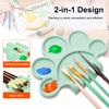 Silicone Paint Palette With Pen Holder Pigment Dispensing Tray Art Student Tools Painting Supplies For Watercolor Oil Propylene