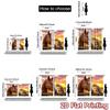 2D Flat Printing 2pcs Curtain Drapes Horse and Cat Sunset Digital Printed Polyester Drapes Family Party Decoration Perfect for