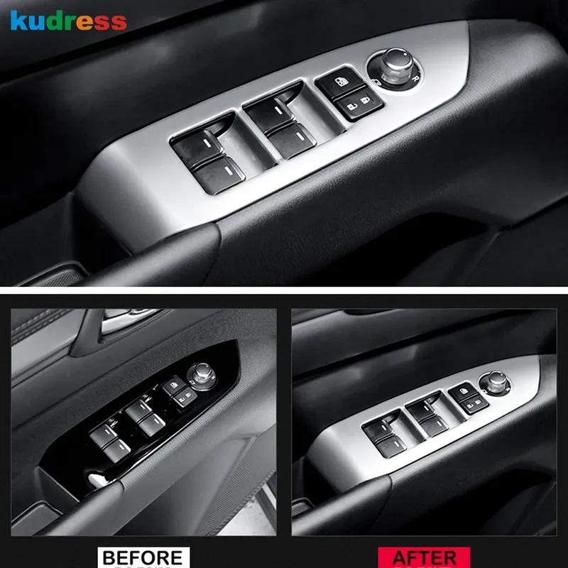 For Mazda CX-5 KF CX-8 2017-2024 2025 Carbon Car Door Armrest Window Lift Switch Button Panel Cover Trim Interior Accessories