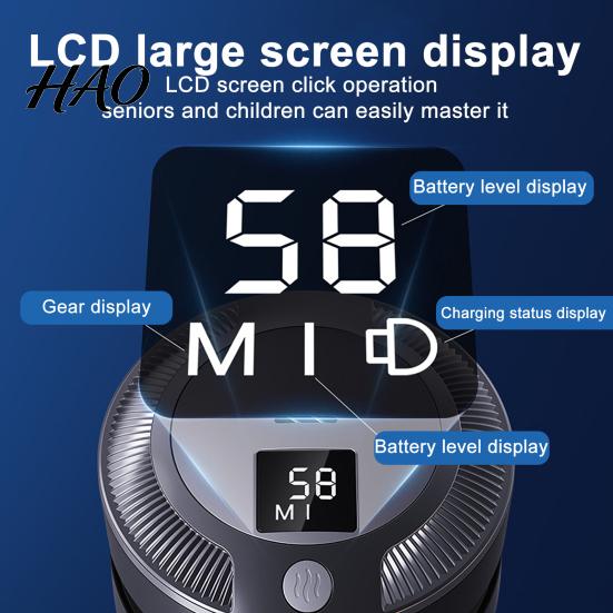 Portable Deodorizing Machine Car Air Purifier with Digital Display, Negative Ion Ozone Generator for Odor Interior Care Elimination & Smoke Removal ,