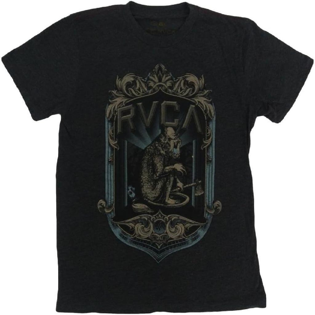 RVCA Men's Charcoal Missing Link Slim Fit T-Shirt