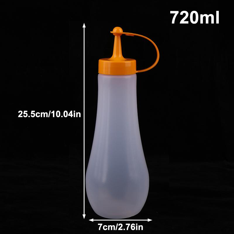 250-1000Ml Condiment Squeeze Bottles Ketchup Mustard Salad Bbq Sauces Olive Oil Dispenser Kitchen Tools Squeeze Seasoning Bottle